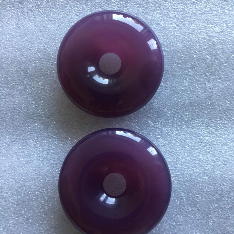 紫色玛瑙平安扣两个